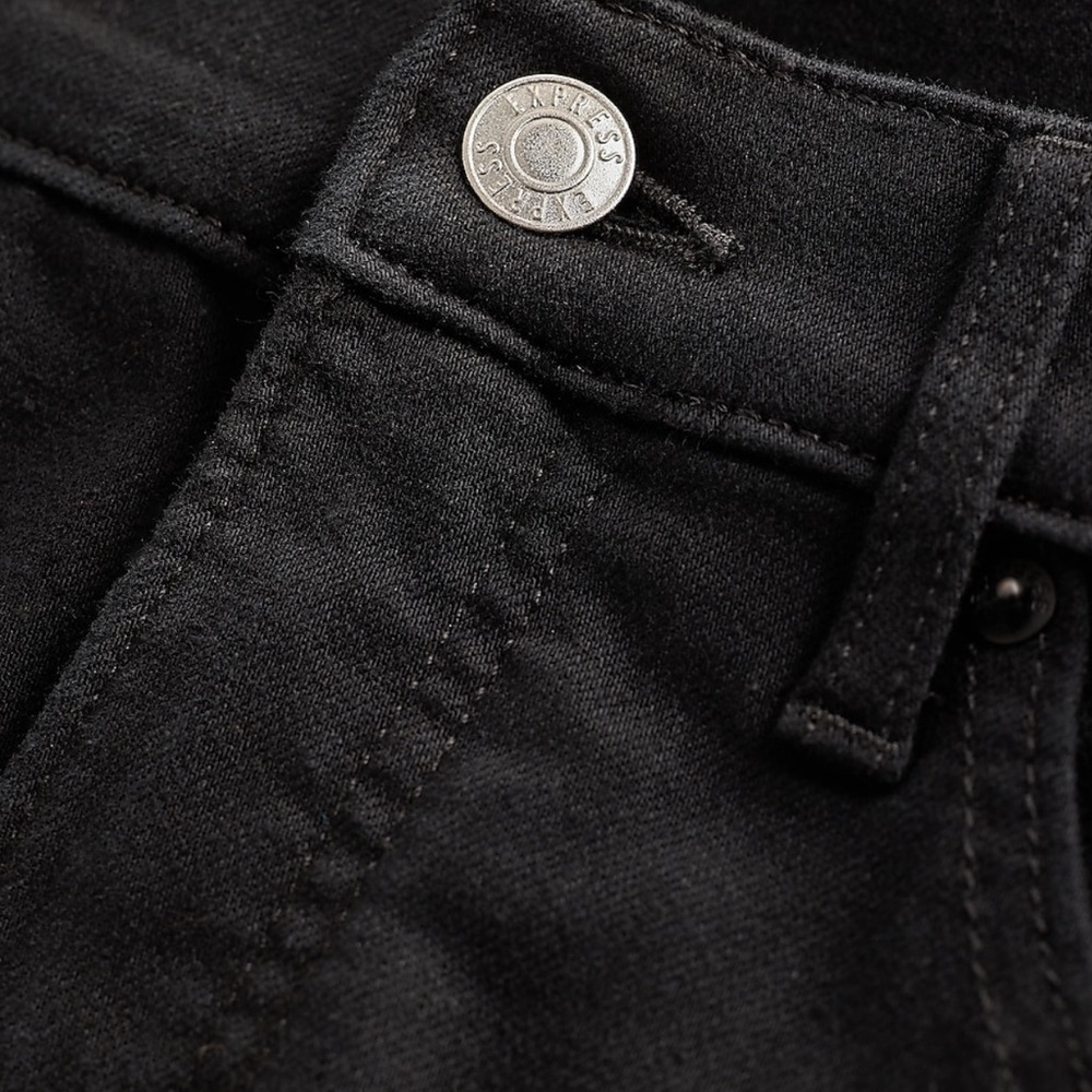 EXPRESS Skyscraper Mid Rise Stay Black Jeans Size 4 Short 4S - Picture 4 of 15